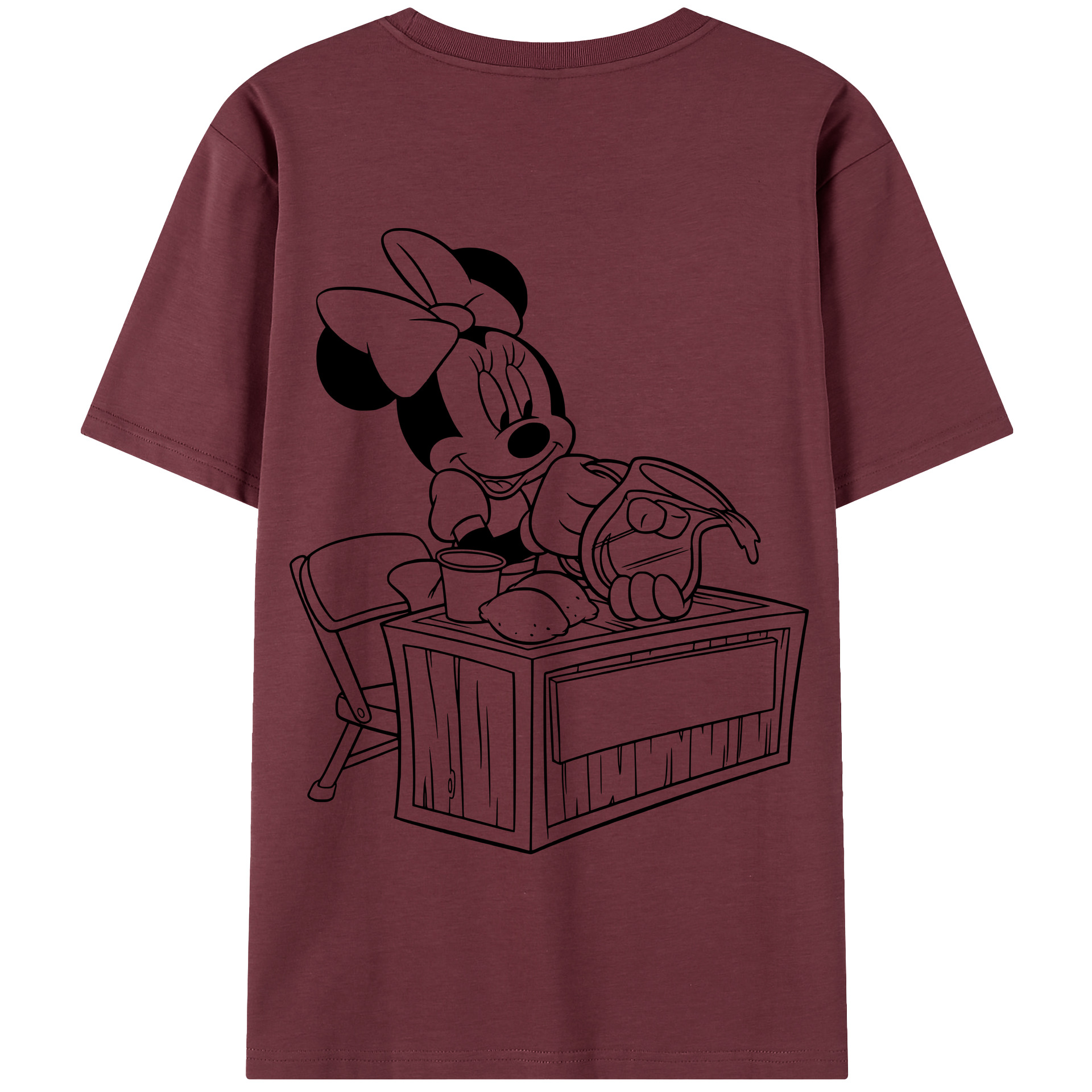 （画像用） ミッキーマウス Mickey Mouse 綿100％半袖Tシャツ（背面プリント）